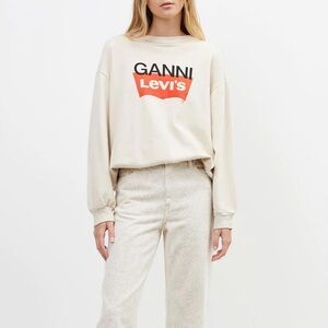 Ganni x Levi's Cream Sweatshirt